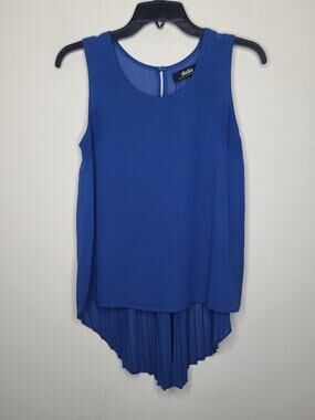 Lulu's blue blouse pleated back - medium